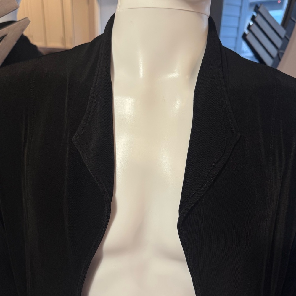 Chico's Black Open-Front Cardigan - Picture 4 of 7